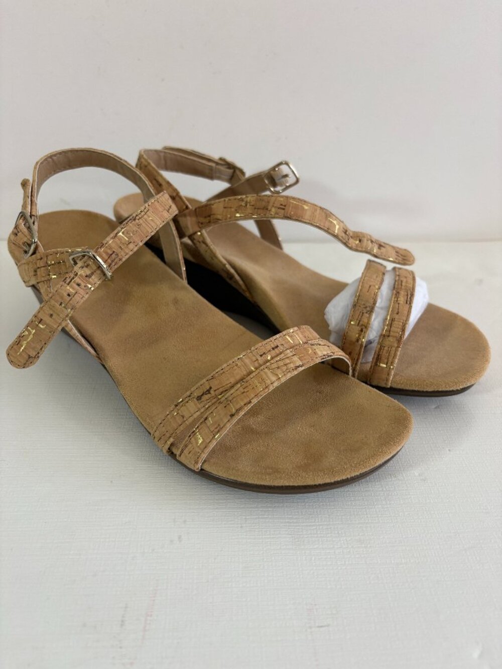 Vionic Noleen Cork Wedge Open Toe Sandals Womens 6.5